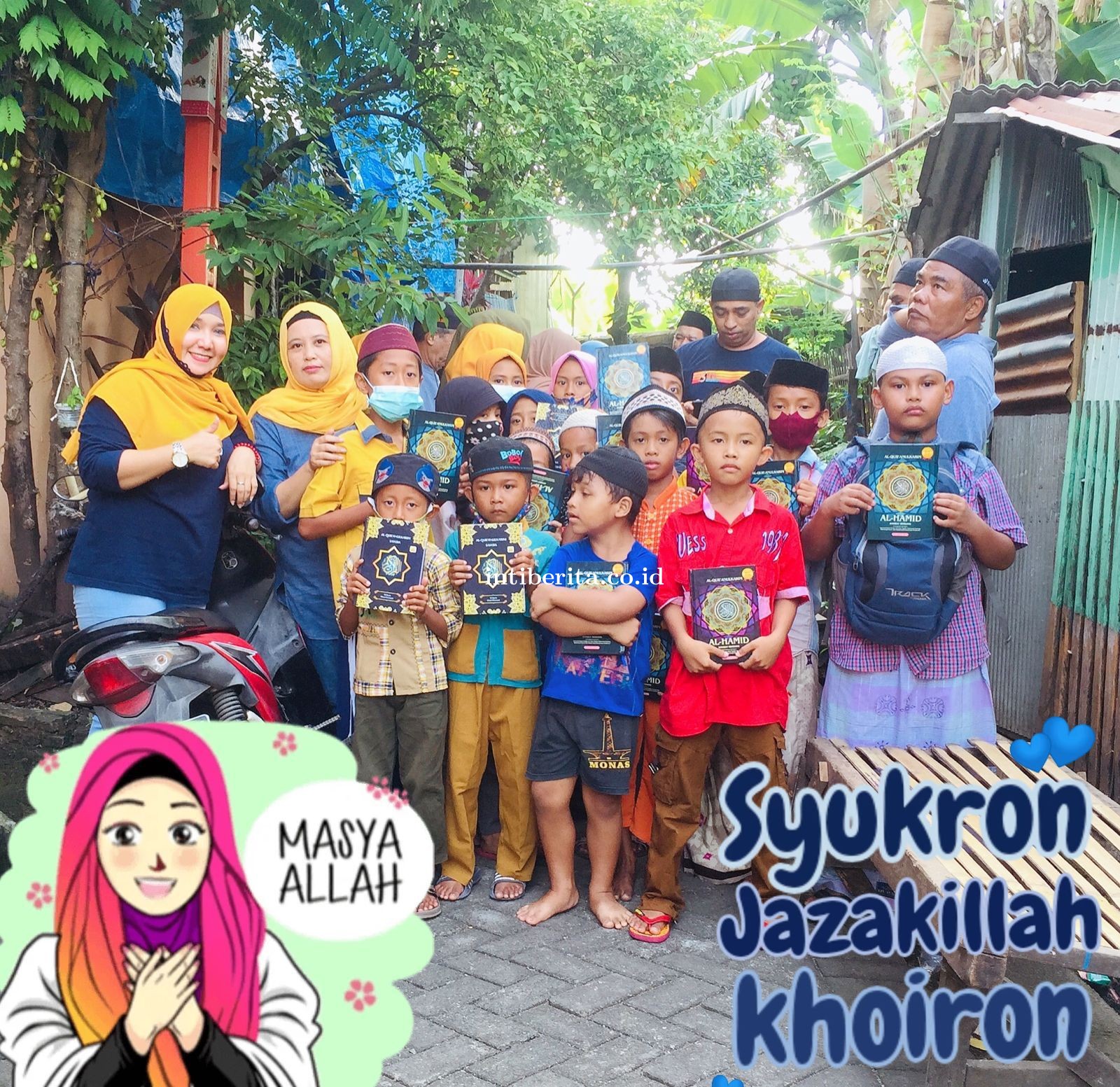 Forum Masyarakat Sulsel Berbagi Mushaf AlQuran di Rumah Mengaji Kampung